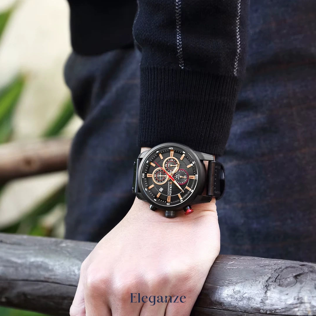 Curren Titan Edition™ Uhr + Exklusive Slim-Geldbörse aus Leder