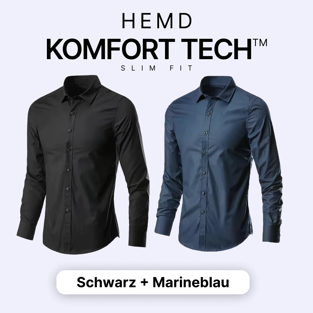 Komfort Tech – Herrenhemd mit flexibler Technologie [KAUFE 1, ERHALTE 1 GRATIS]